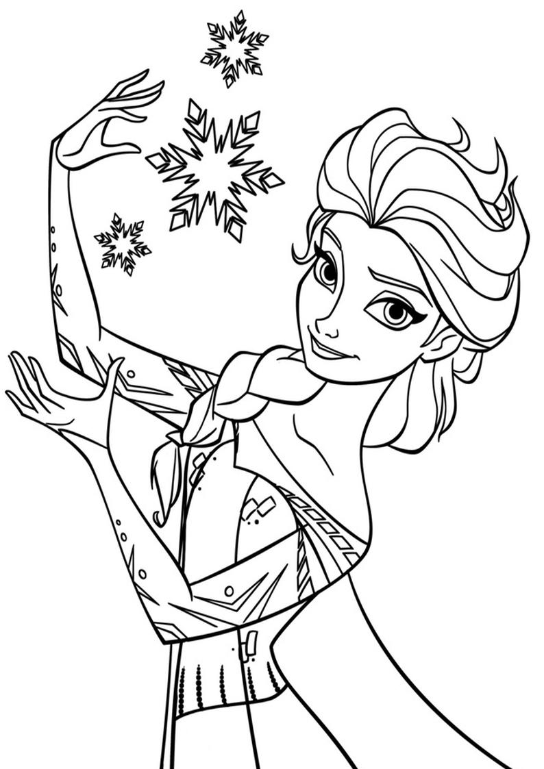 kolorowanka Elsa Kraina Lodu, obrazek dla dziewczynek do wydruku numer 12